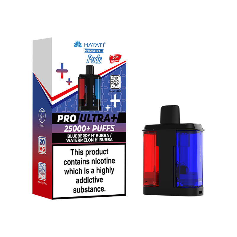 Hayati Pro Ultra Plus 25K Refill Blueberry H'Bubba / Watermelon H'Bubba