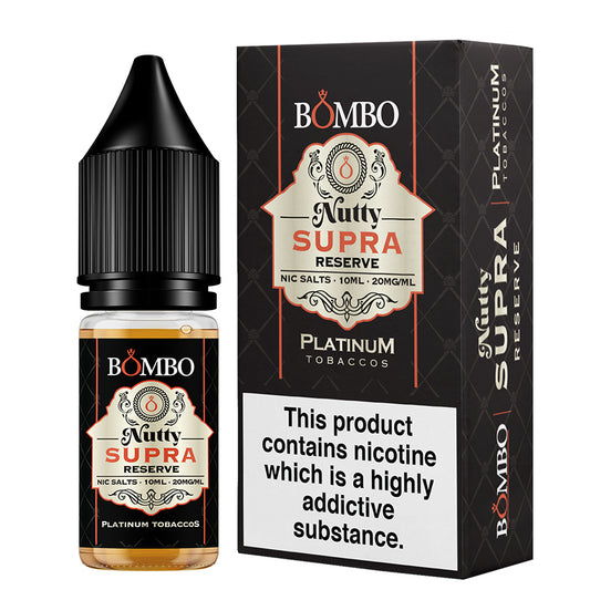 Bombo Platinum Tobaccos Nutty Supra Reserve Nic Salt 10ml 20mg