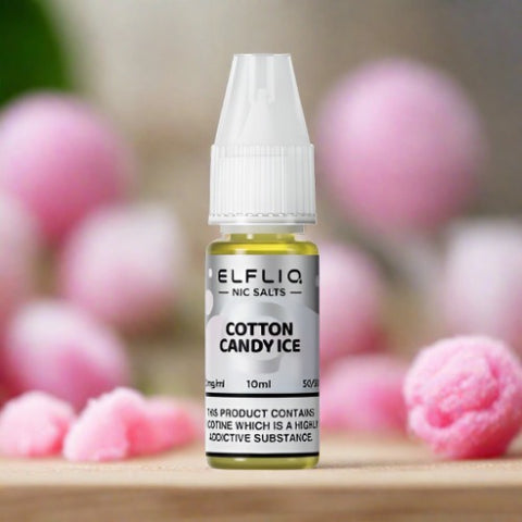 Elfliq 10ml Nic Salt by ElfBar - Cotton Candy Ice - Smoketronics