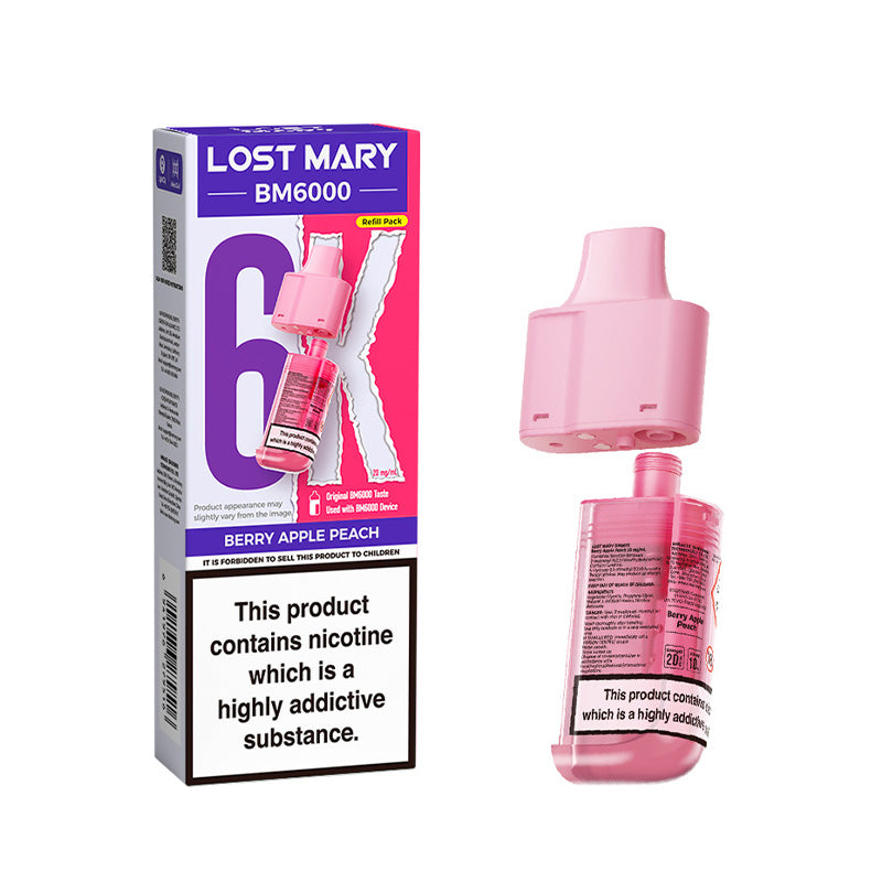 Lost Mary BM6000 Prefilled Replacement Pod Berry Apple Peach