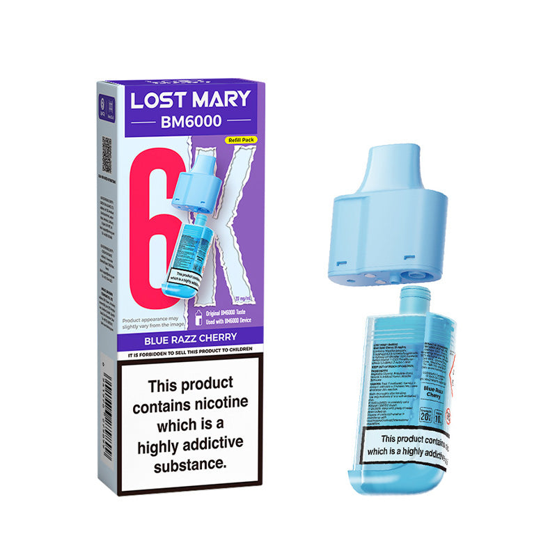 Lost Mary BM6000 Prefilled Replacement Pod Blue Razz Cherry