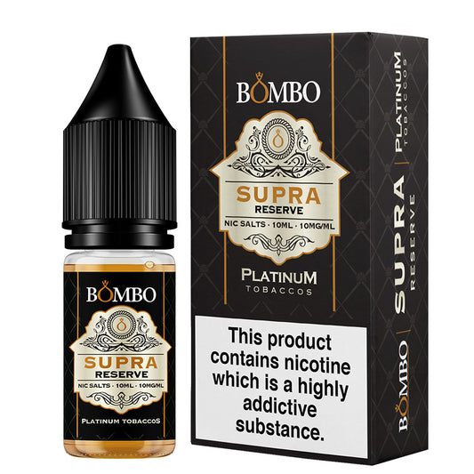 Bombo Platinum Tobaccos Supra Reserve Nic Salt 10ml 10mg