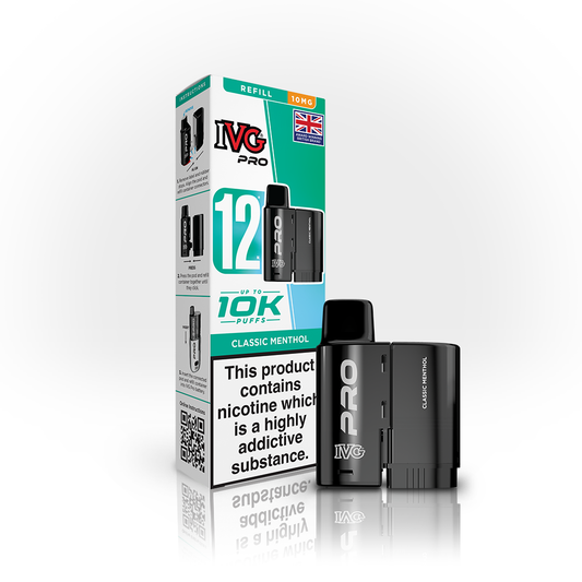 IVG Pro 12 Refills Classic Menthol 10mg | Smoketronics