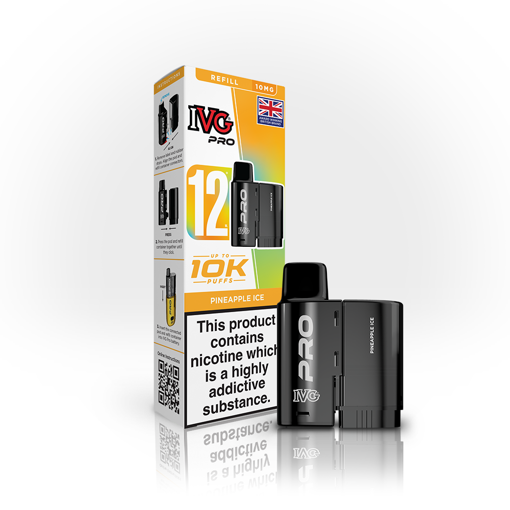 IVG Pro 12 Refills Pineapple Ice 10mg | Smoketronics