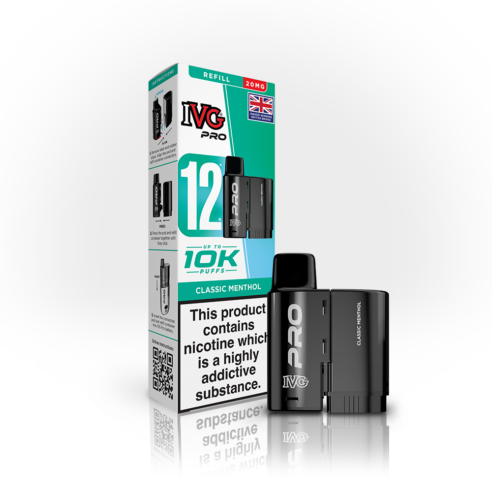 IVG Pro 12 Refills Classic Menthol 20mg | Smoketronics