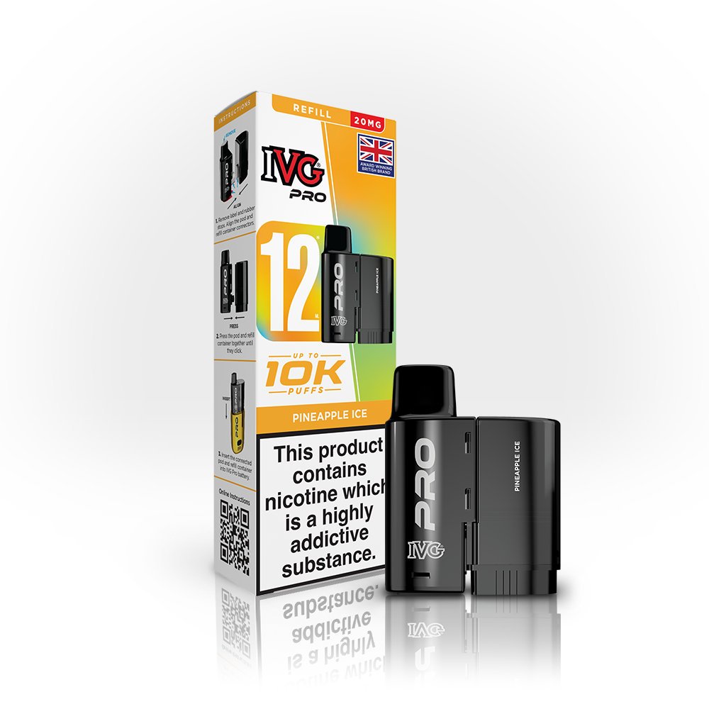IVG Pro 12 Refills Pineapple Ice 20mg | Smoketronics
