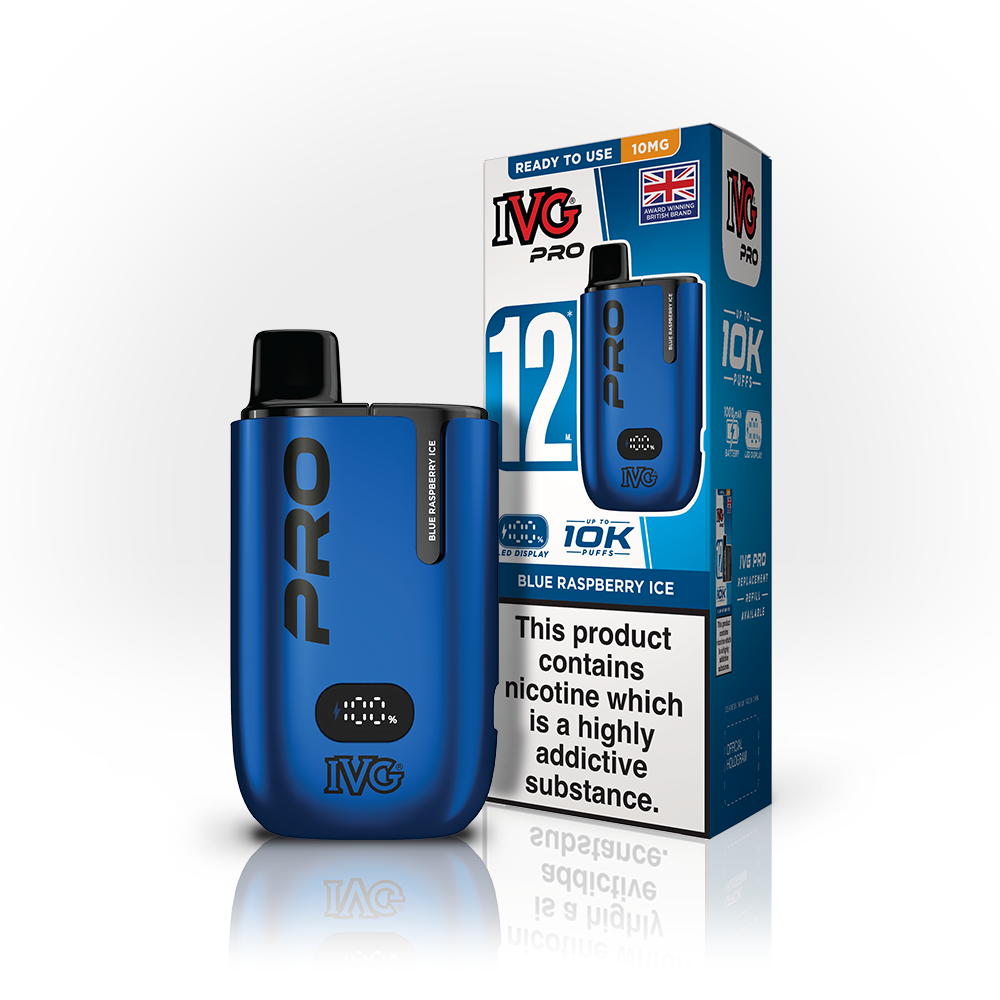 IVG Pro 12 Pod Kit Blue Raspberry Ice 10mg | Smoketronics