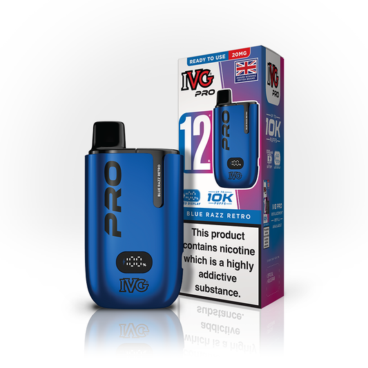 IVG Pro 12 Pod Kit Blue Razz Retro 20mg | Smoketronics