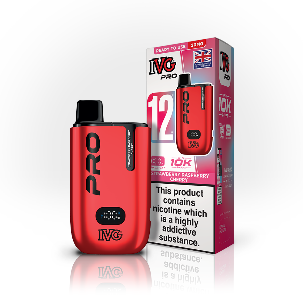 IVG Pro 12 Pod Kit Strawberry Raspberry Cherry 20mg | Smoketronics