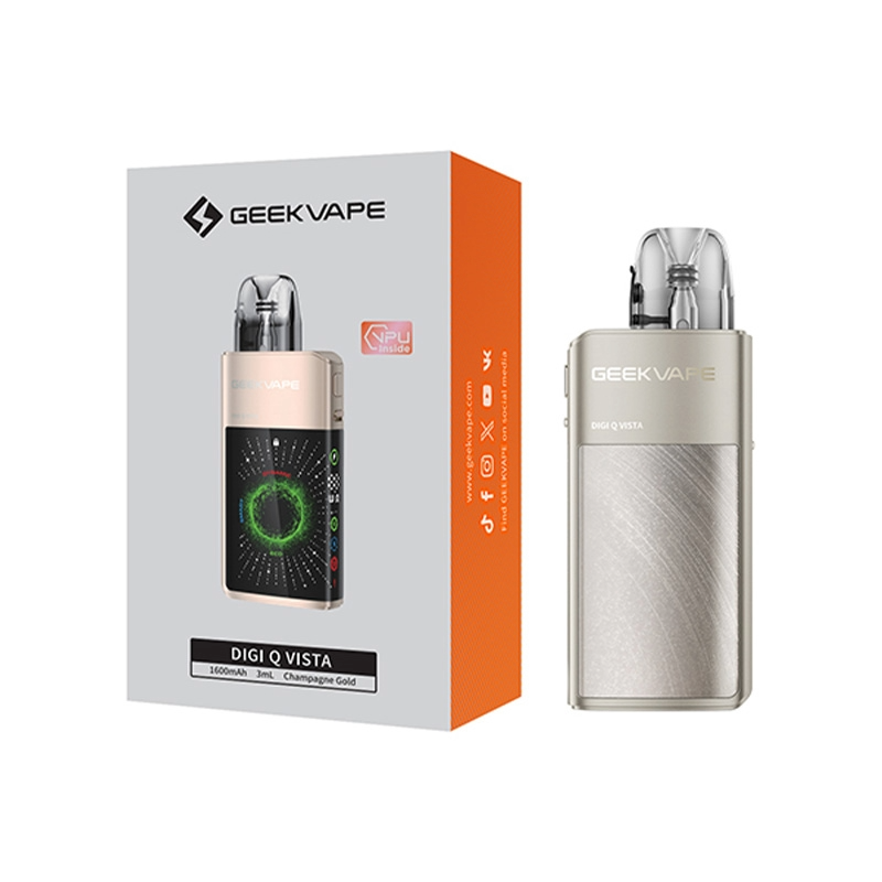 Geekvape Digi Q Vista Pod System Champagne Gold Smoketronics