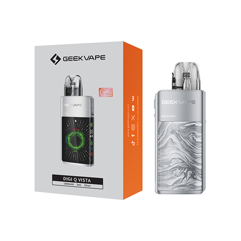 Geekvape Digi Q Vista Pod System Silver Smoketronics