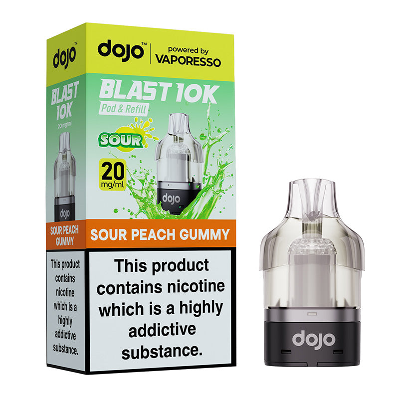 Vaporesso Dojo Blast 10k pod Sour Peach Gummy