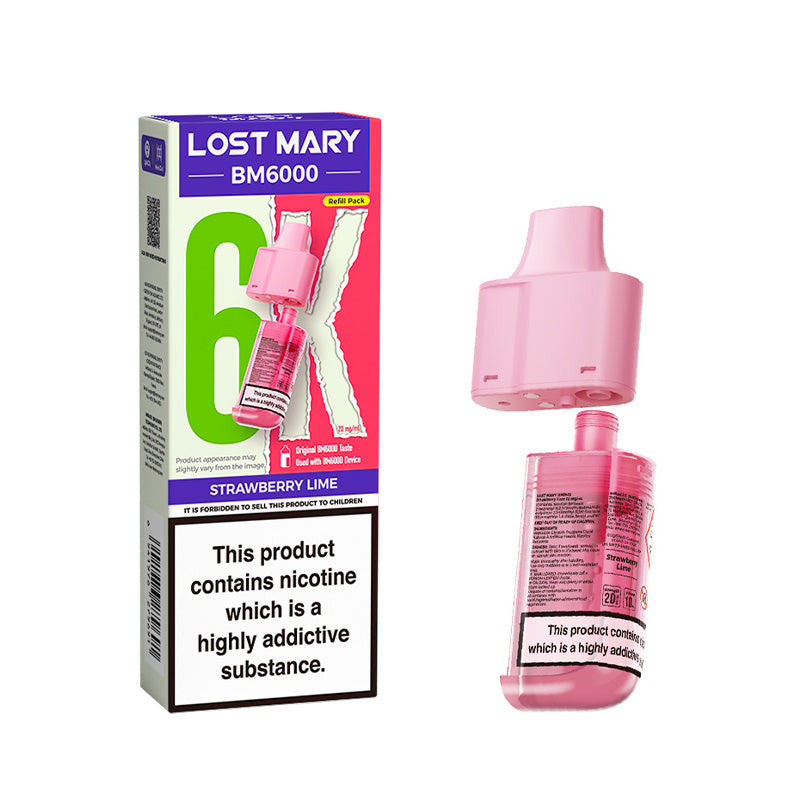 Lost Mary BM6000 Prefilled Replacement Pod Strawberry Lime