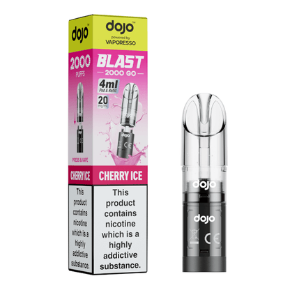DoJo Blast 2000 Go Transparent Pre-filled Pods Cherry Ice