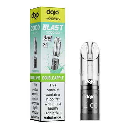 DoJo Blast 2000 Go Transparent Pre-filled Pods Double Apple