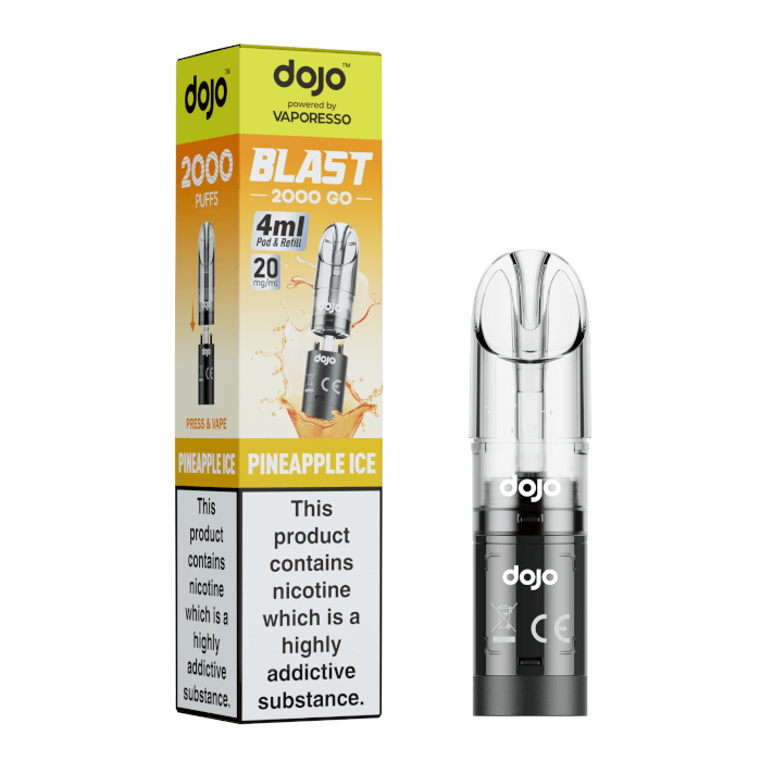 DoJo Blast 2000 Go Transparent Pre-filled Pods Pineapple Ice