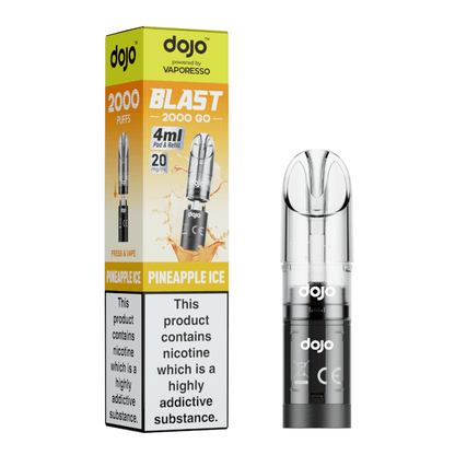 DoJo Blast 2000 Go Transparent Pre-filled Pods Pineapple Ice