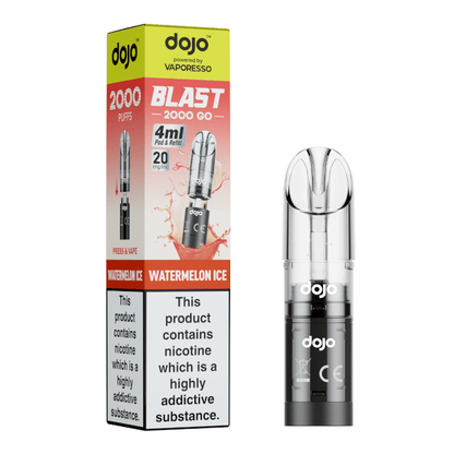 DoJo Blast 2000 Go Transparent Pre-filled Pods Ten Tangerines