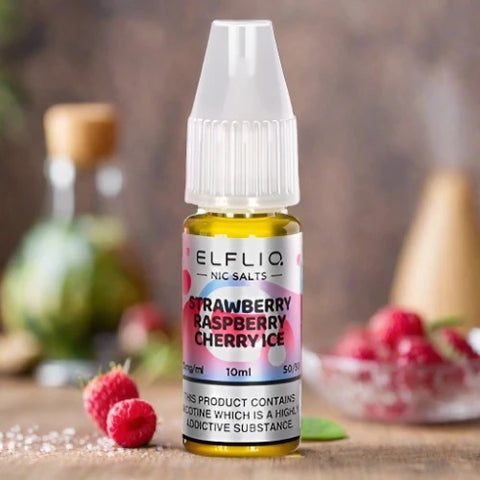 Elfliq 10ml Nic Salt by ElfBar - Strawberry Raspberry Cherry Ice