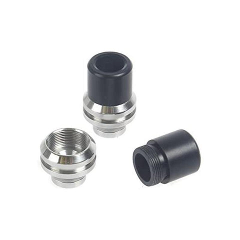 510 Stainless Steel & Black Delrin Drip Tip - Smoketronics