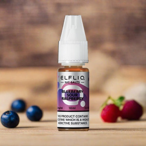 Elfliq 10ml Nic Salt by ElfBar - Blueberry Sour Raspberry - Smoketronics
